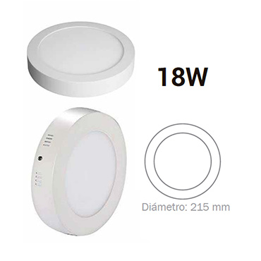 Led Panel Circular 18 Watts Sobreponer